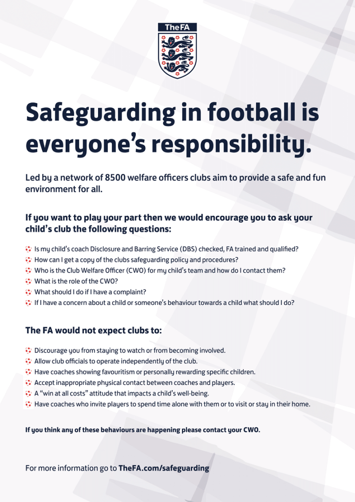 Safeguarding \u2013 Pace Youth Football Club